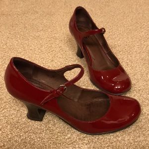 Kurt Geiger Red Patent Leather Mary Janes